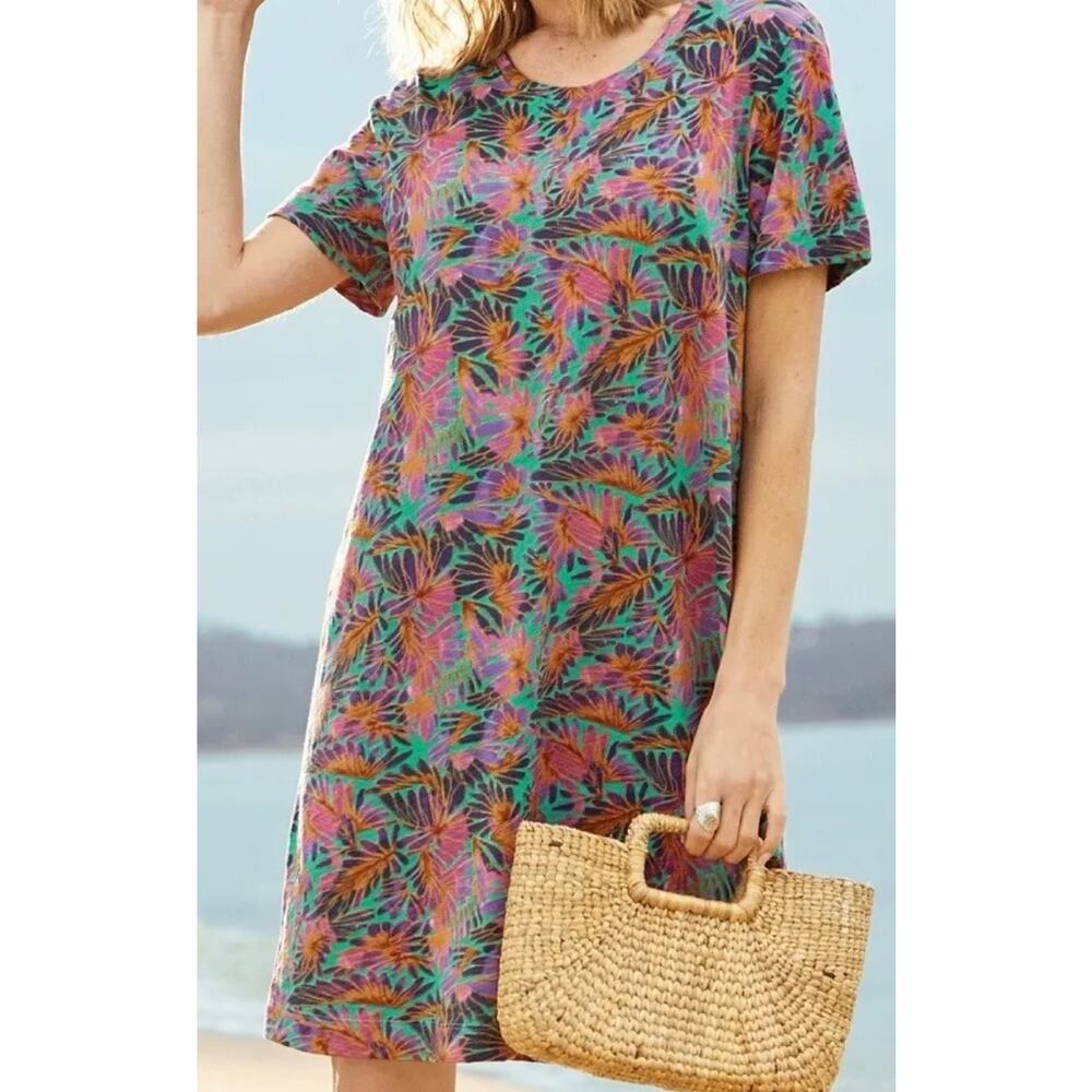 Peruvian Connection Paradisio Cotton Mini T Shirt Dress